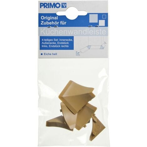 Primo Zubehörset für Wandanschlußleiste eiche hell Clips & Ecken