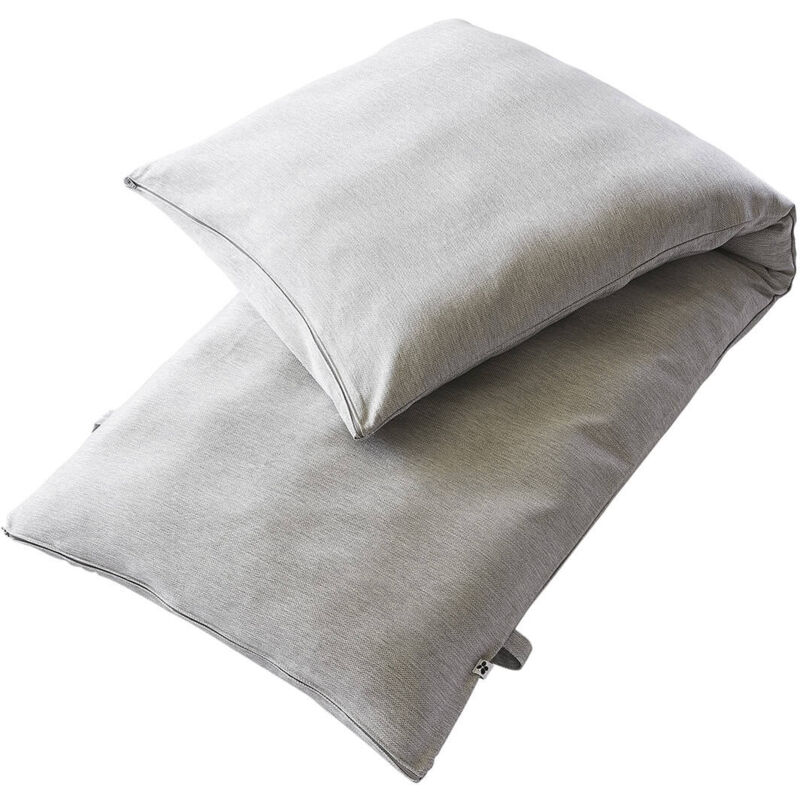 Primrose - Coussin Bain de Soleil 70x190 Déhoussable Tissu Déperlant Gris Galet