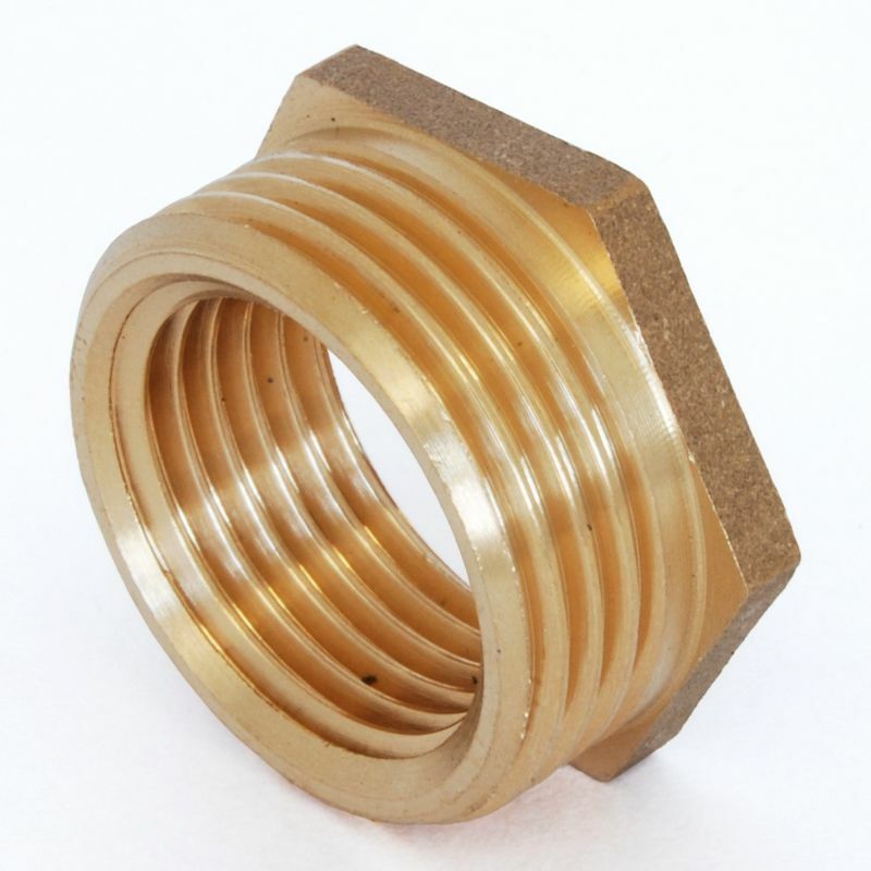 3/4 inch bspt x 1/2 inch bspp m/f Polished Brass - Primus