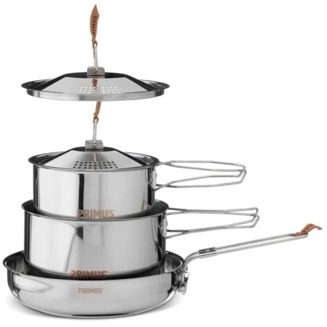 Primus Campfire, Set di Pentole Grandi, Borsa Inclusa Unisex, Argento, L
