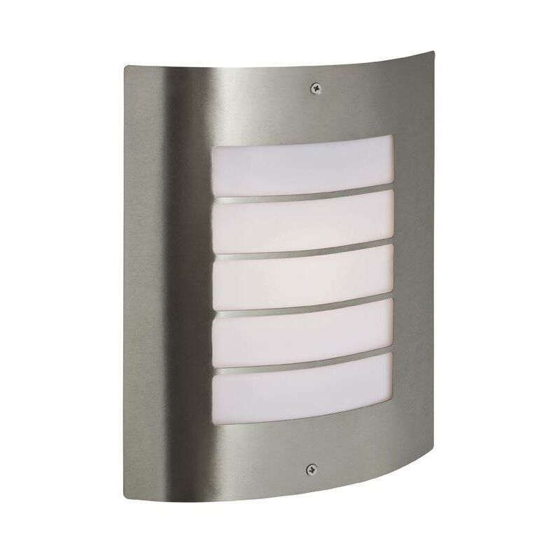 Firstlight Prince - 1 Light Wall Light Stainless Steel IP44, E27
