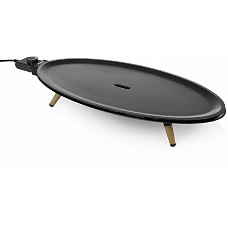 Princess 01.103200.01.001 Table Chef Elypse Plancha électrique design ovale-fonte d`aluminium-Puissance 1800
