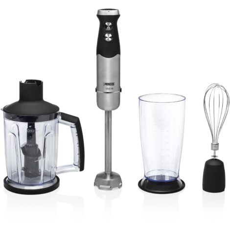 Princess 01.221221.01.001 Stabmixer 1000 W stufenlose Geschwindigkeitseinstellung Silber, Schwarz