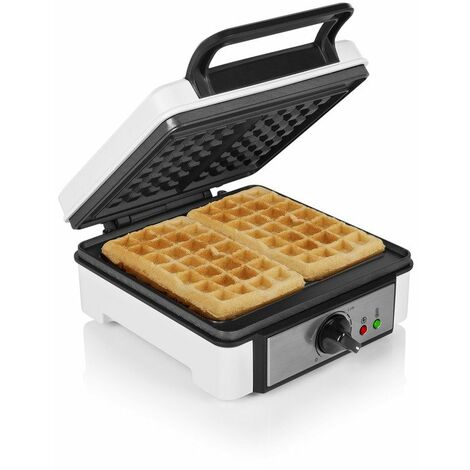 Decdeal Mini Macchina per Waffle Piastra per Waffle Antiaderente,350W Waffle Maker Professionale,Rosso 