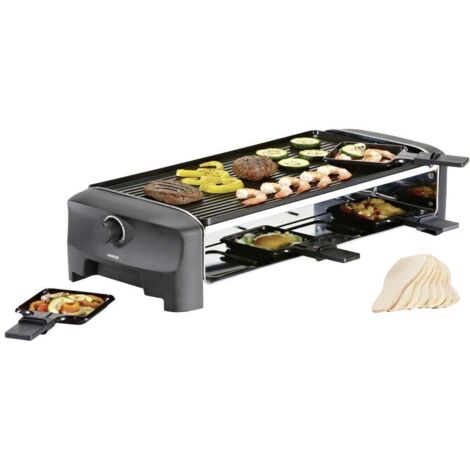 Princess 162840 Appareil à raclette 8 poêlons noir