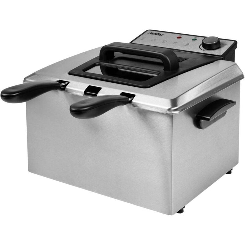 Princess - 185000 Friteuse zone froide 5 l 3270 w noir, argent (mat)