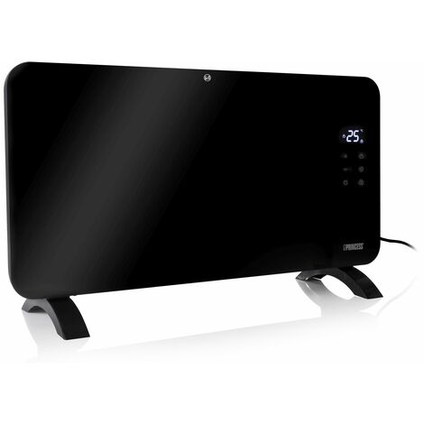 Princess 348150 Chauffage connect� a panneau rayonnant en verre Noir�- 1500 Watt -�Command� via Wi-Fi