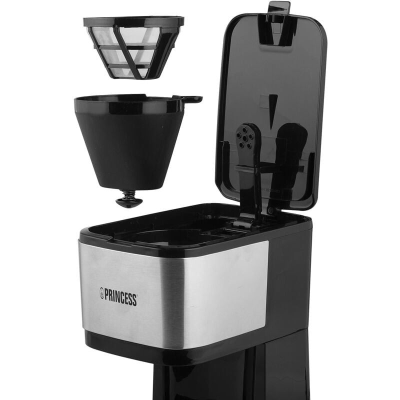 Princess Cafetera De Filtro Compact 8 600 W 0,75 L Negra Y Plateada En Oferta Princess - Cafetera 246030 Goteo 8 Tazas 0.75L 600W