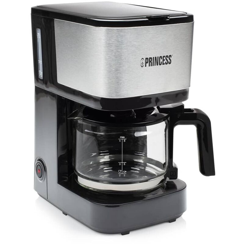 

Princess Cafetera de filtro Compact 8 600 W 0,75 L negra y plateada - Negro