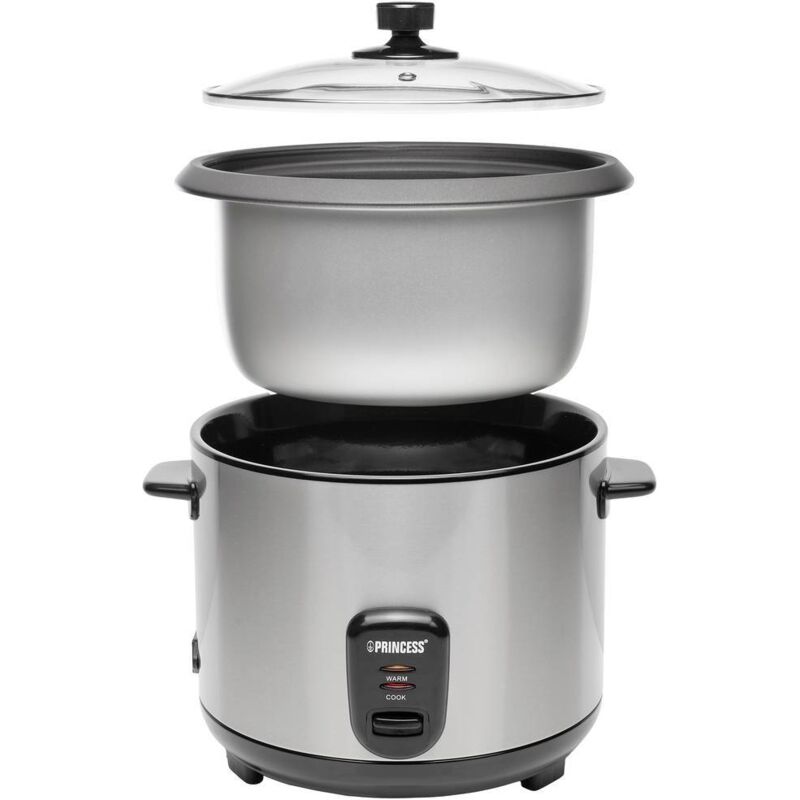 Princess 01.271950.01.001 Cuiseur à riz acier inoxydable, noir