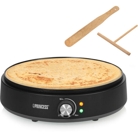 Princess Deluxe Crépes Maker Kontrollleuchte, Antihaftbeschichtung Schwarz