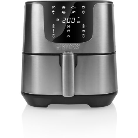Princess Digital Aerofryer Deluxe XXL con 5.5 litri – 62,2% di Consumo Energetico in Meno – 1700 W – 8 Programmi – Acciaio Inox – Senza Olio – 182060