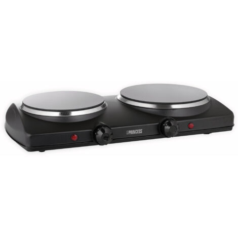 PRINCESS Doppelkochplatte 303021, schwarz, 2000 W
