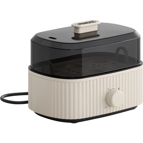 Princess Eierkocher de, Fassungsvermögen 6 Eier, 300W, Messgerät für weiches/mittleres/hartes Kochen, automatische Abschaltung, BPA-frei, Dampfdeckel, leicht zu reinigen, 262047