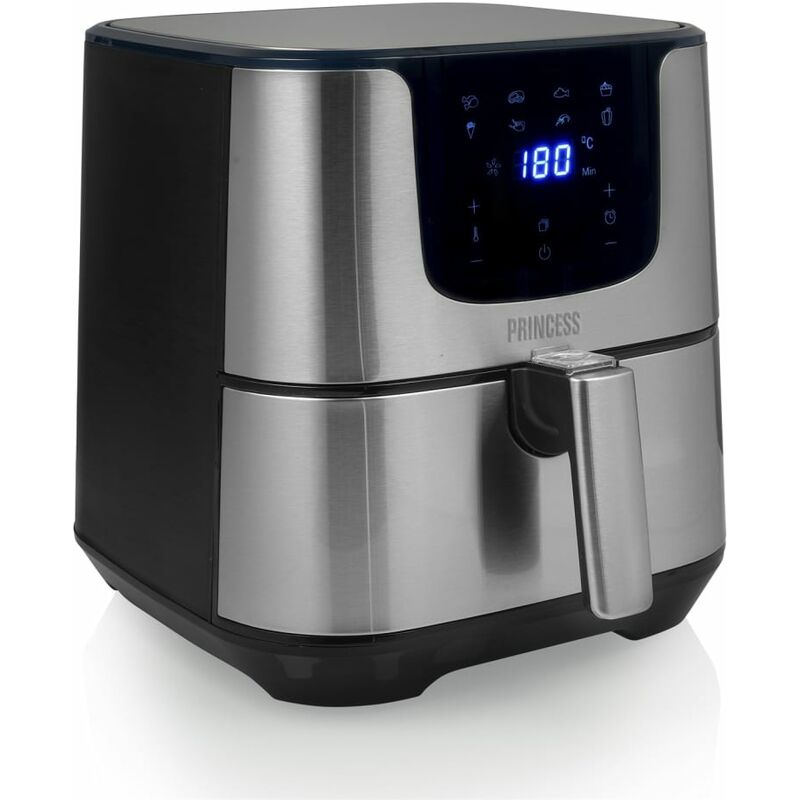 

Princess Freidora de aire digital Deluxe XXL 5,5L 1700W negra y plata - Plateado