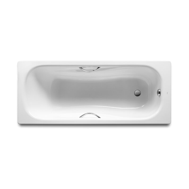 Roca - Baignoire à encastrer princess 1700 x 750 mm - nf - en acier émaillée - Blanc - Percée 2 trous