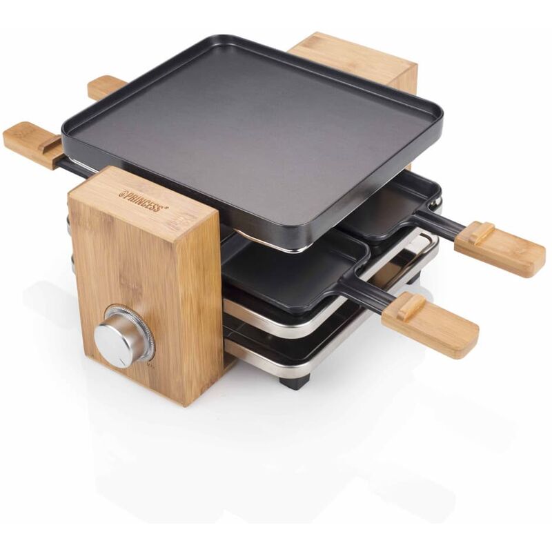 Parrilla de raclette Pure 4 700 w negra 162900 Princess