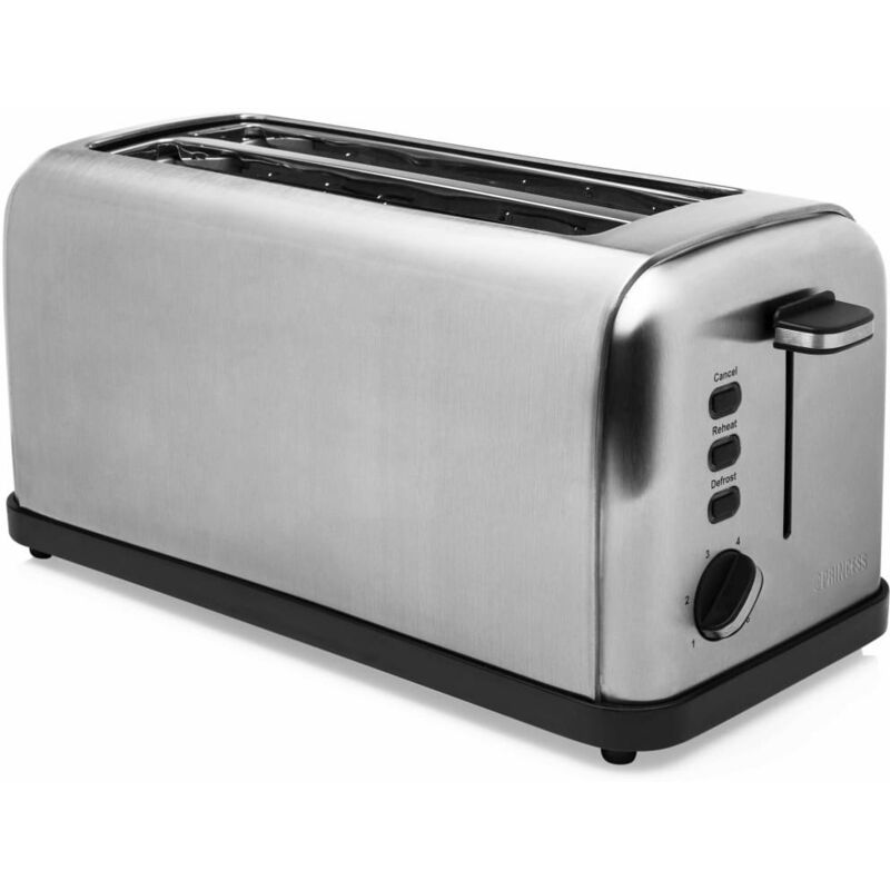 

Princess Tostadora Steel Style 2 ranuras largas acero plata 1750 W - Plateado