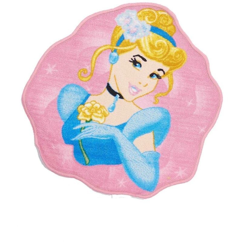 Thedecofactory - disney - Tapis imprimé Princesse Cendrillon, Disney rose 67x67
