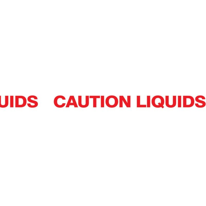 Avon Printed 'Caution Liquids' Tape - 50MM X 66M