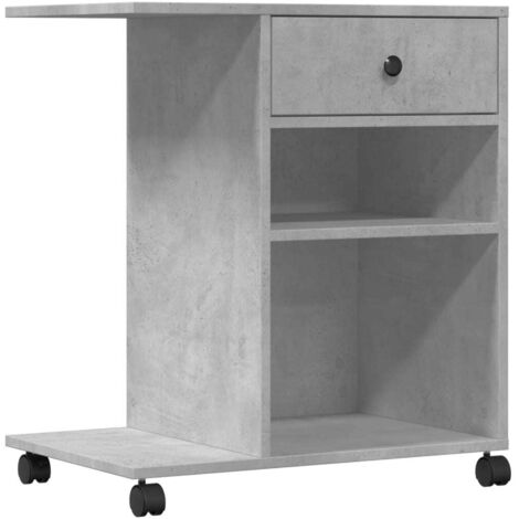 Printer Stand with Wheels Concrete Grey 60x40x68.5 cm vidaXL