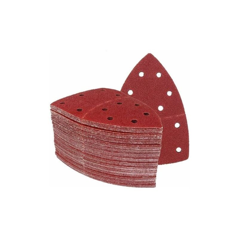 SNQ - Prio-Triangles de Ponçage │60 pièces │ 11 trous │ 105 x 152 mm │ Mixpack (10 x grain 40/60/80/120/180/240 chacun) │ pour ponceuses multiples │