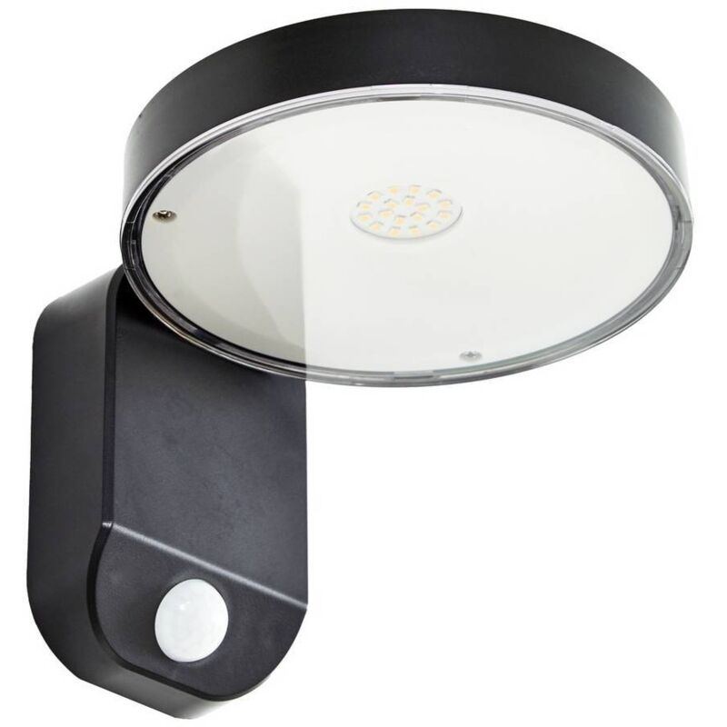 PRIOS Lámpara de pared exterior 'Tarlson' en Negro Plástico