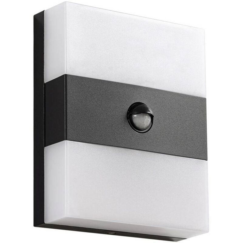 PRIOS Lámpara de pared exterior 'Teekon' en Negro Acero