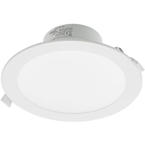 PRIOS LED 'Rida' in Bianco da Alluminio