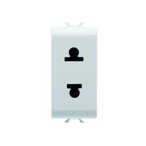 Prise 1 module 2P+T 15A Euro-USA Blanche GEWISS GW10287