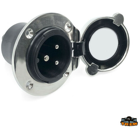 Prise 16A inox pour rallonge de quai Electra -
