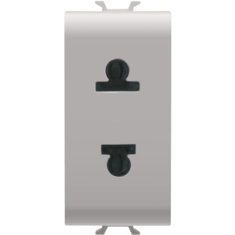 PRISE 1M 2 P+T 15A STD EURO-USA BEIGE GEWISS GW13287