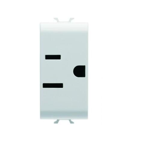 PRISE 1M 2 P+T 15A STD USA BLANC GEWISS GW10286
