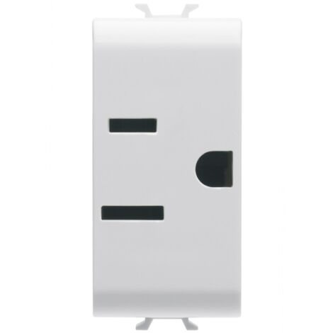 PRISE 1M 2 P+T 15A STD USA BLANC SAT. GEWISS GW15286
