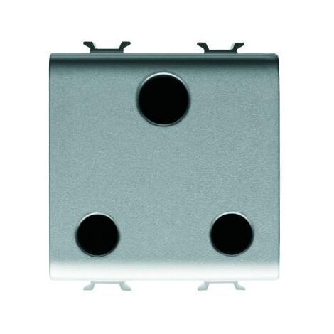 PRISE 2M 2 P+T 15A STD ANGLAIS TITANE GEWISS GW14297