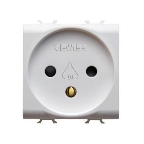 PRISE 2M 2 P+T 16A STD ISRAELIEN BLANC GEWISS GW10281