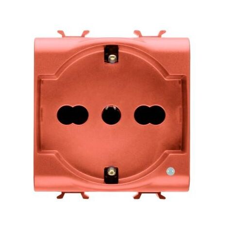 PRISE 2M 2P+T 16A BIV. STD I/D ORANGE GEWISS GW10234