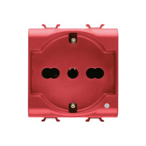 PRISE 2M 2P+T 16A BIV. STD I/D ROUGE AB GEWISS GW10214AB