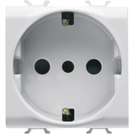 PRISE 2M 2P+T 16A P30 STD I/D BLANC SAT. GEWISS GW15205