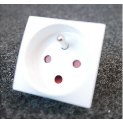 Prise 2P+T 16A à detrompage mécanique 45-90° blanc antimicrobien 45x45mm ALTIRA