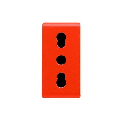 PRISE 2P+T 16A BIV.ST.ITALIEN ORANGE GEWISS GW20286