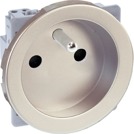 Prise 2P+T - 16A - COMETE Couleur Titane
