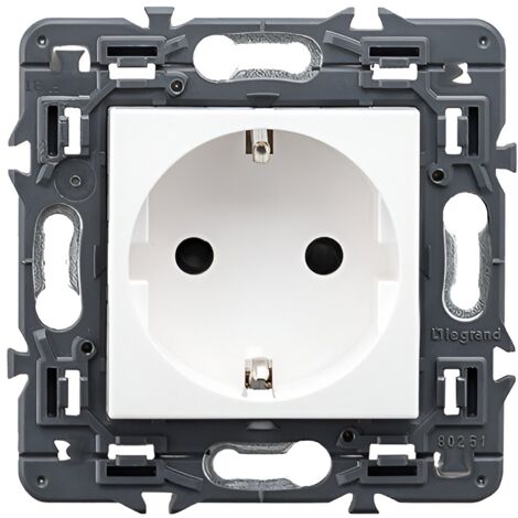 Prise 2P+T avec Obturateur 10/16A 230V AC LEGRAND Valena Next 741220 Blanc