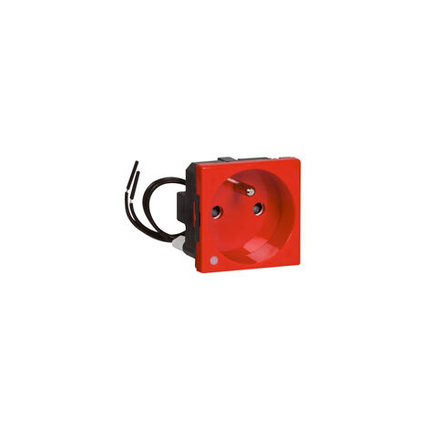 PRISE 2P+T F / B VOYANT BA ROUGE LEGRAND 077126