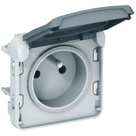 PRISE 2P+T GRIS COMPOSABLE PLEXO LEGRAND 069931