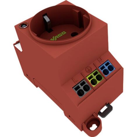 Prise 2P+T modulaire WAGO 709-583 rouge 1 pc(s)