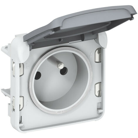 Support plaque encastr/é 2 postes vertical Plexo Legrand 0 696 85 gris