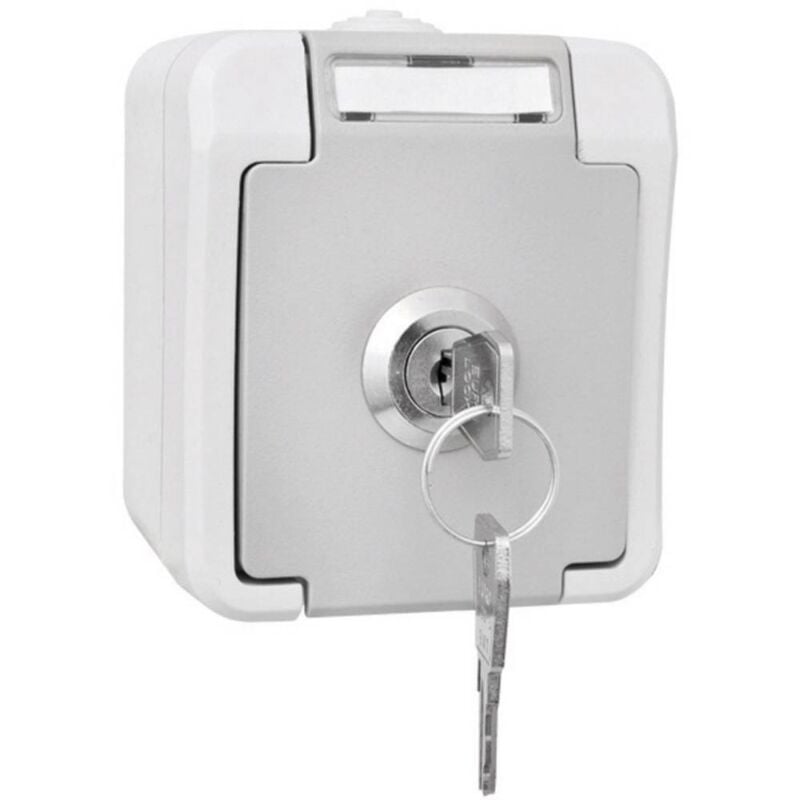 Prise 2P+T verrouillable Peranova 102452 Pera gris clair, gris foncé