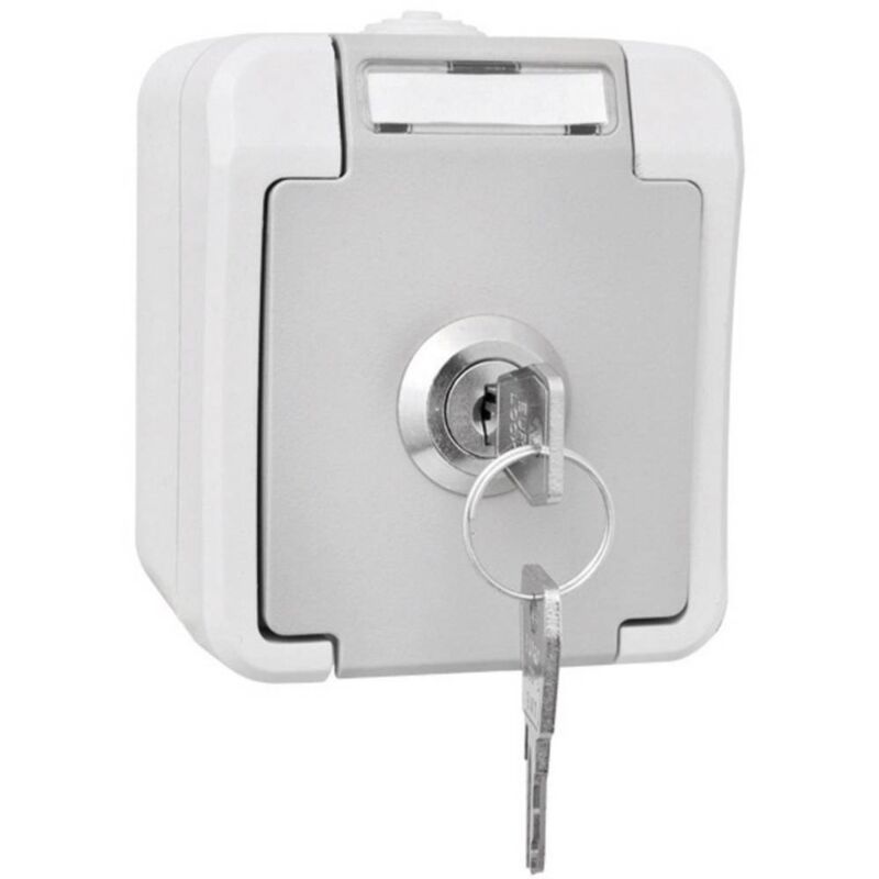 Prise 2P+T verrouillable Peranova 103397 Pera gris clair, gris foncé