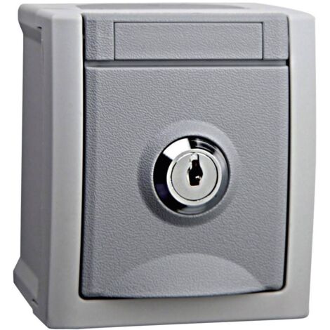 Prise 2P+T verrouillable VIKO 90591045-DE Pacific gris W33018